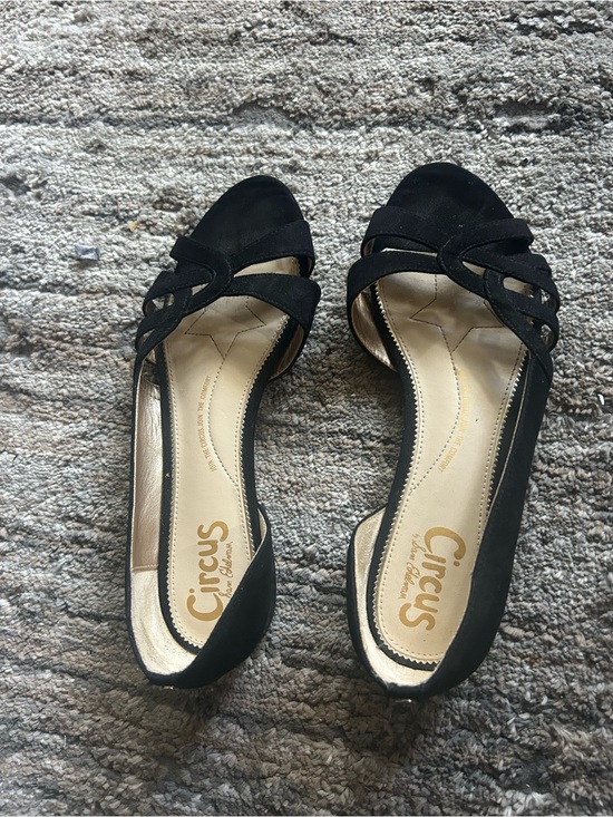 Circus by Sam Edelman Shoes - Circus by Sam Edelman Black Open-Toe Crisscross Flats